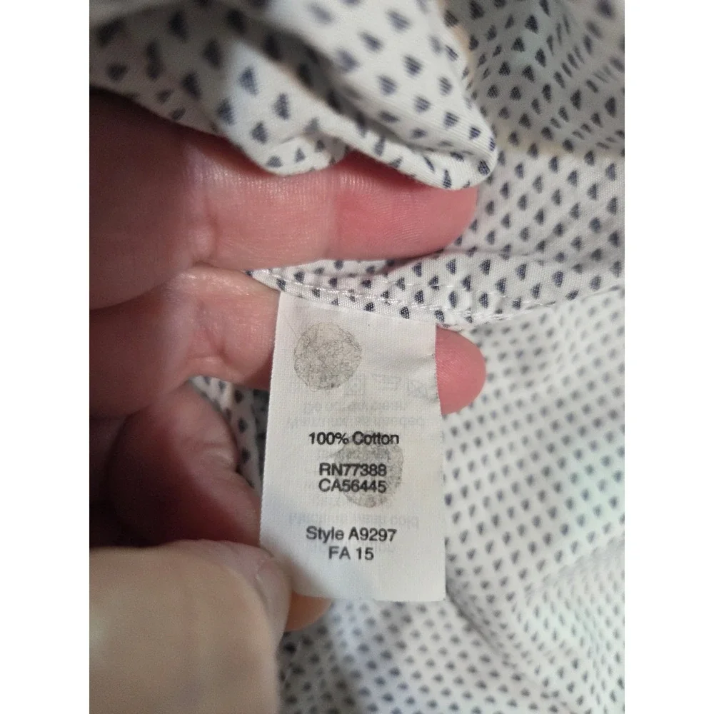 J Crew Men's Large Dress Shirt Geometric Print Long Sleeve‎ Button Down Thompson